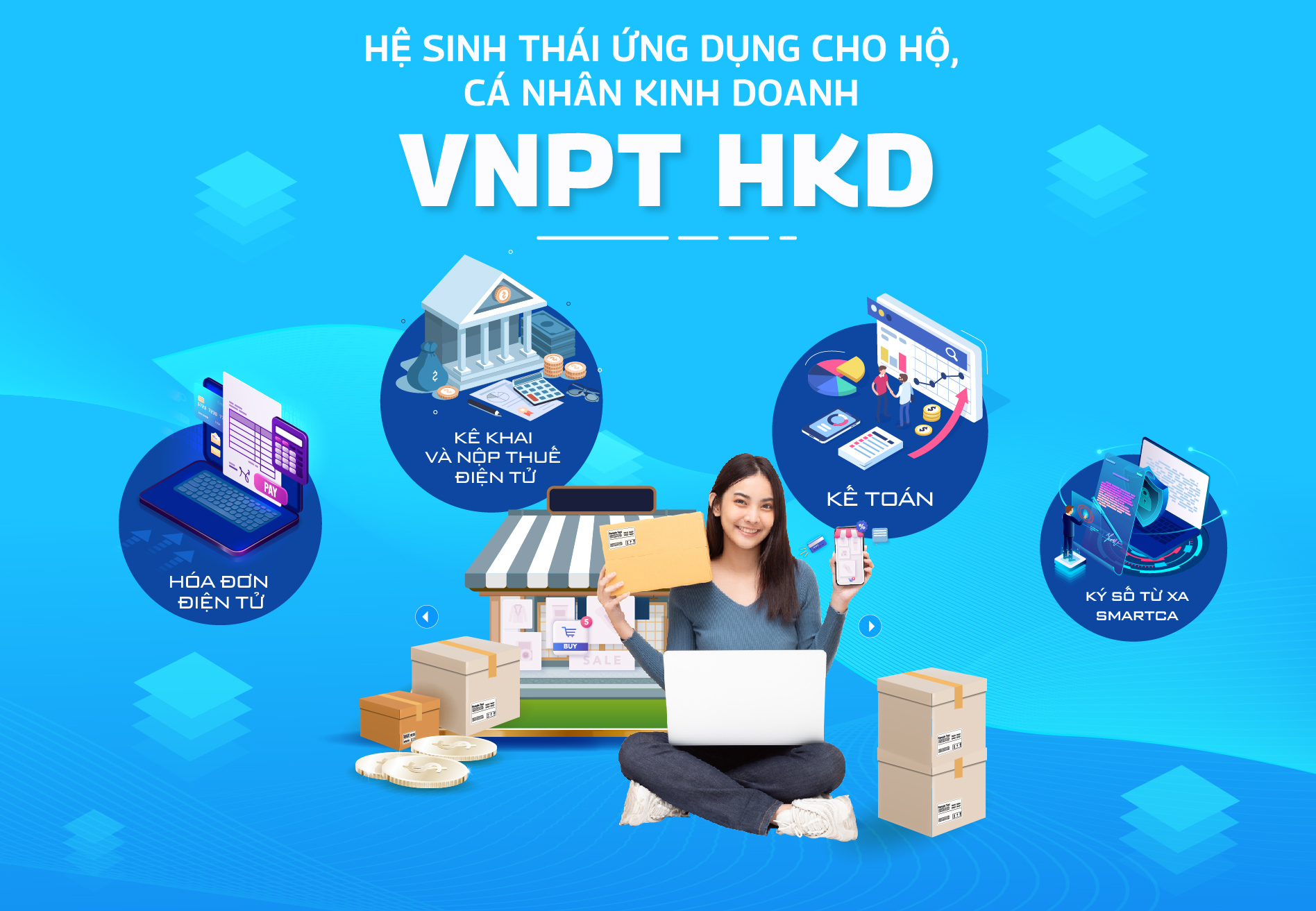 Hệ sinh thái ứng dụng cho hộ, cá nhân kinh doanh VNPT HKD